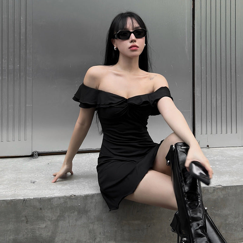 Vestido Feminino com Decote em V - Vestido Midi Romântico com Babados | Frete Grátis | Pagamentos em Criptomoedas