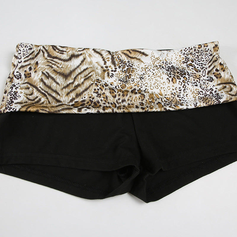 Y2K Bikini Set - Leopard Halter & Hip-Lift Briefs
