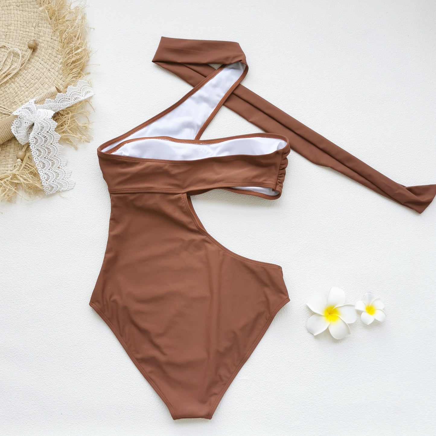Women's Solid Color Monokini - Sexy Bandeau Design | Crypto Pay