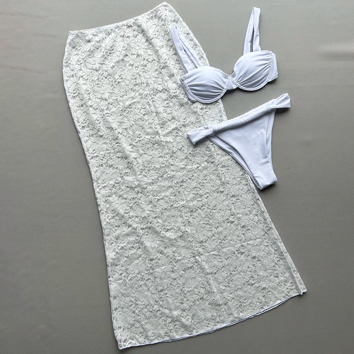 Sexy Lace Bikini Set - Women's 3-Piece Swimsuit, Free Global Shipping & Crypto Pay.