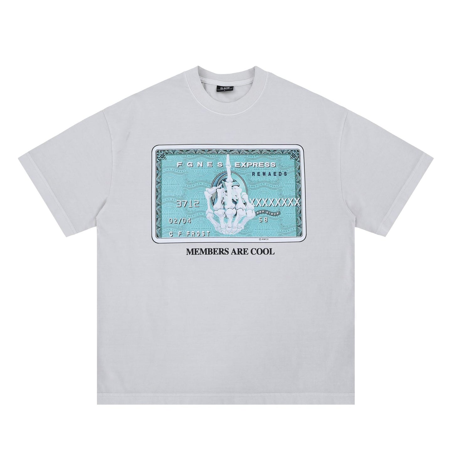 Vintage Skeleton Hand Print Tee - Oversized Streetwear T-Shirt Men Women