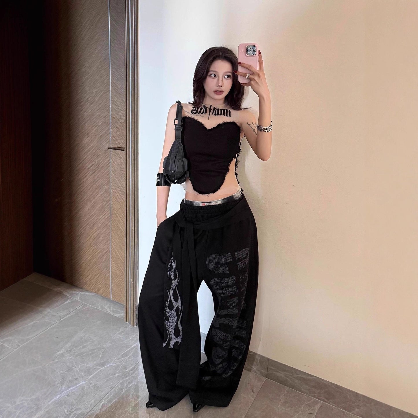 Street Style Flame Trousers - Oversized Cotton Lounge Pants( S-XXL )| Free Shipping|Crypto Payments
