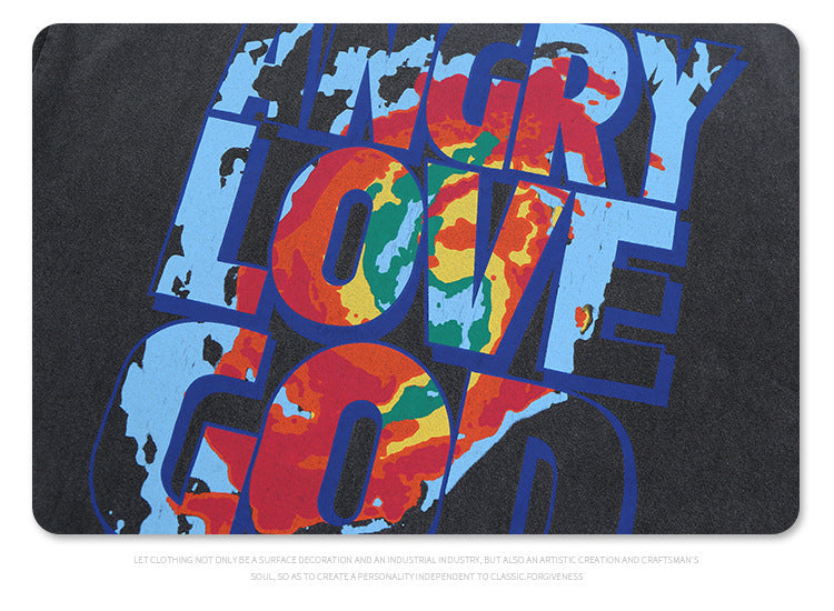 Vintage Heatmap T-Shirt | Cracked Graphic Tee | Loose Fit | Black | 100% Cotton | Free Global Shipping | Crypto Accepted