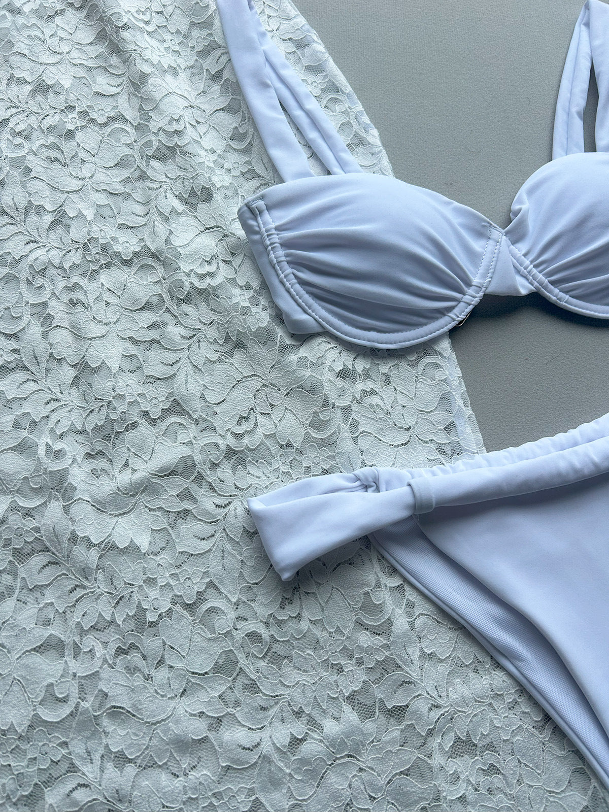 Sexy Lace Bikini Set - Women's 3-Piece Swimsuit, Free Global Shipping & Crypto Pay.