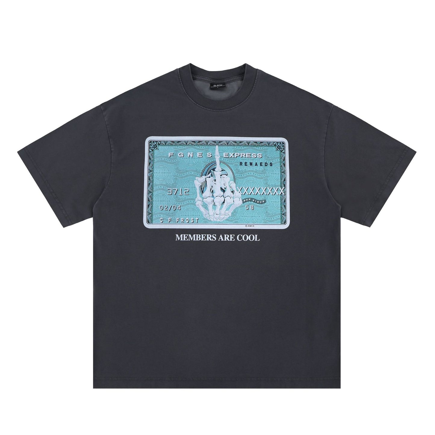 Vintage Skeleton Hand Print Tee - Oversized Streetwear T-Shirt Men Women