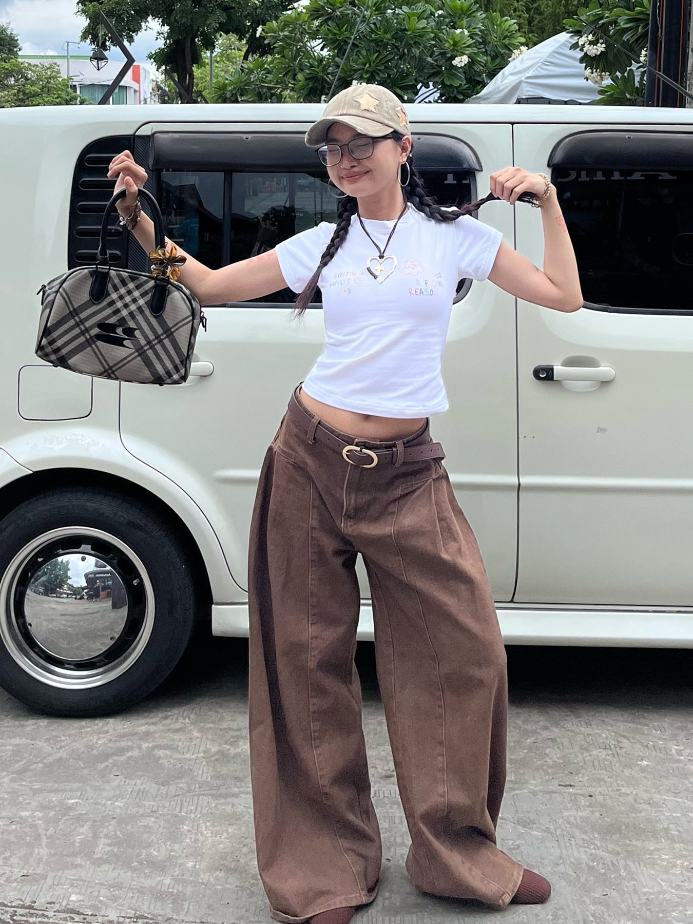 Y2K Low-Rise Flared Jeans - Vintage Mallard Color Wide-Leg Trousers | Free Shipping