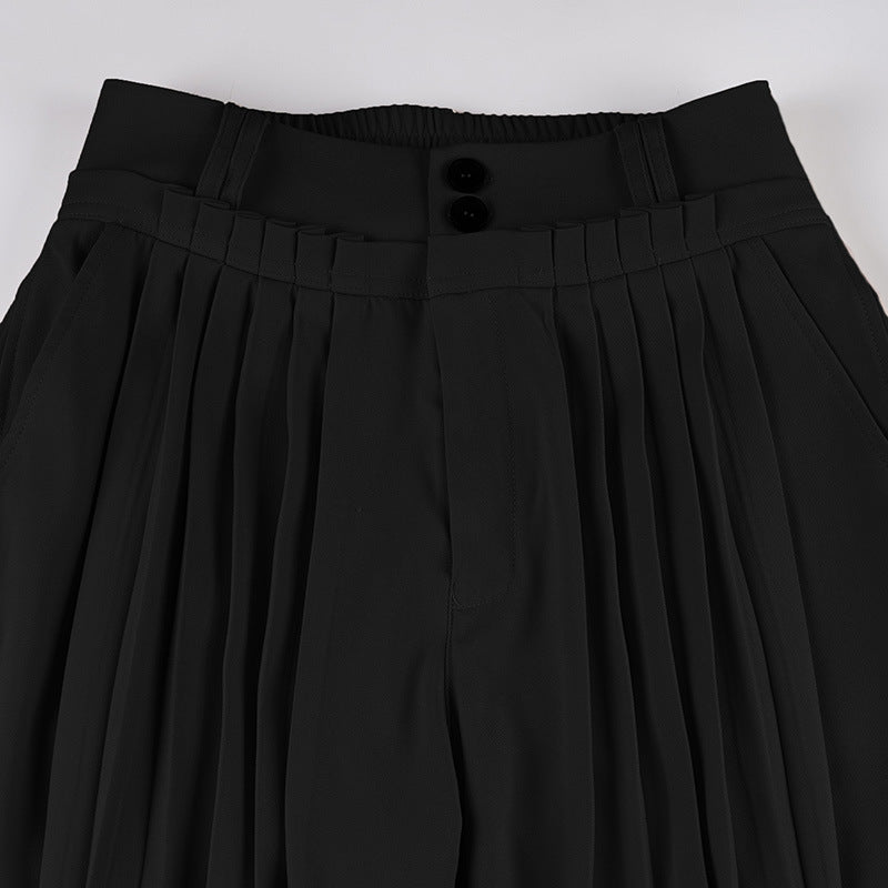 Streetwear Cargo Set - Y2K Halter Tie-Up Top & Wide-Leg Pants | Free Shipping