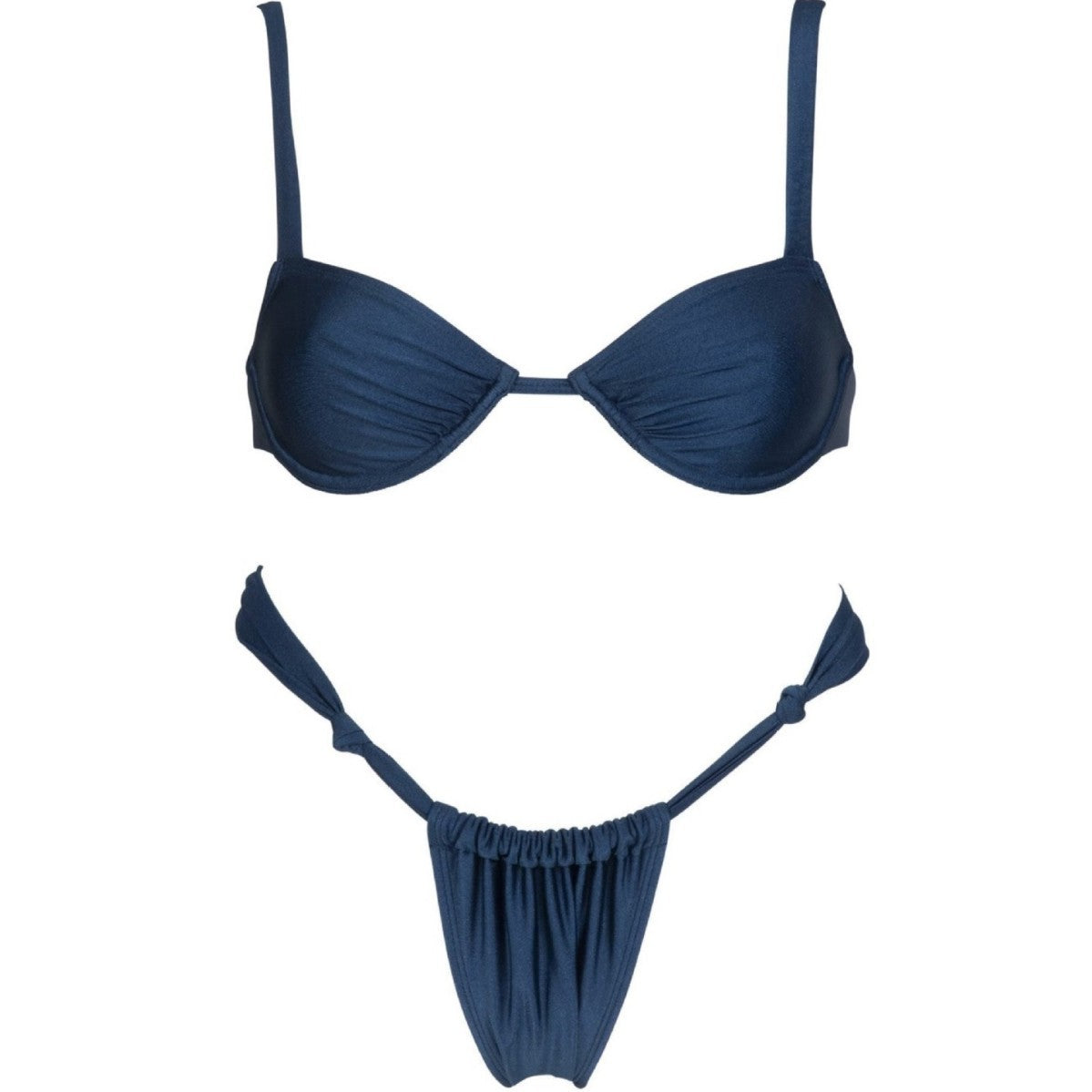 Sexy Solid Color Underwire Bikini Set - Free Global Shipping & Crypto Pay.