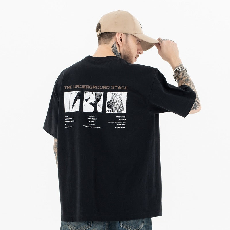 Streetwear Flash Graphic Tee | Oversized Fit | Black White | 100% Cotton | Free Global Shipping | Crypto Payments Accepted