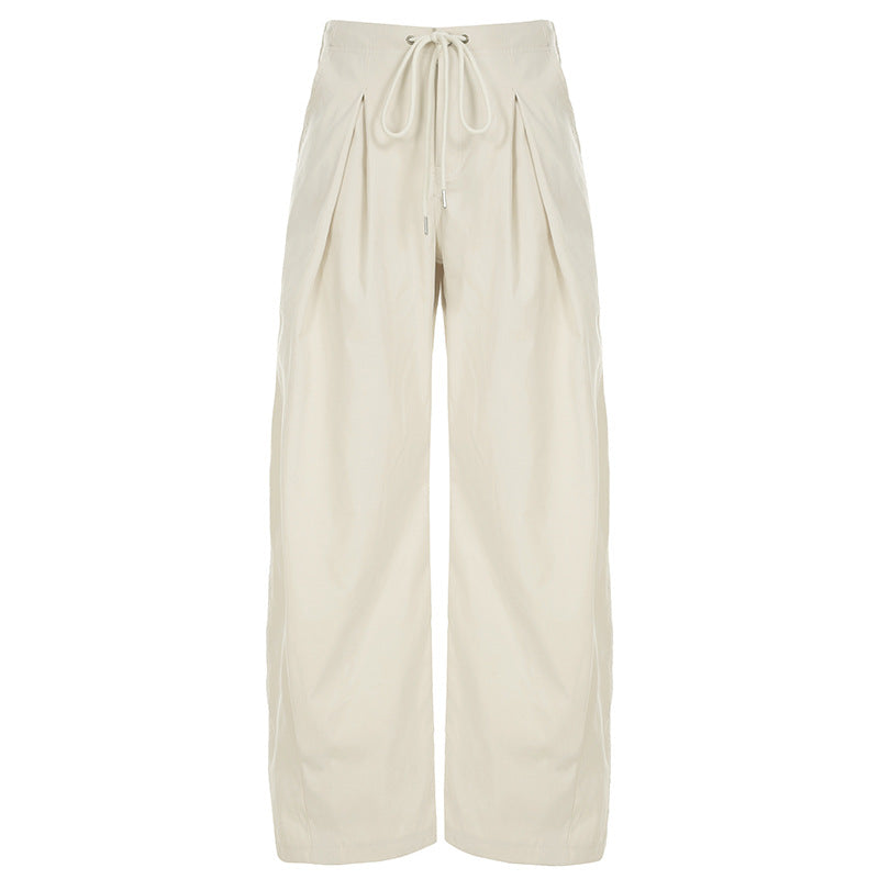Hip-Hop Wide-Leg Pants - Pleated Streetwear Trousers | Crypto Payments