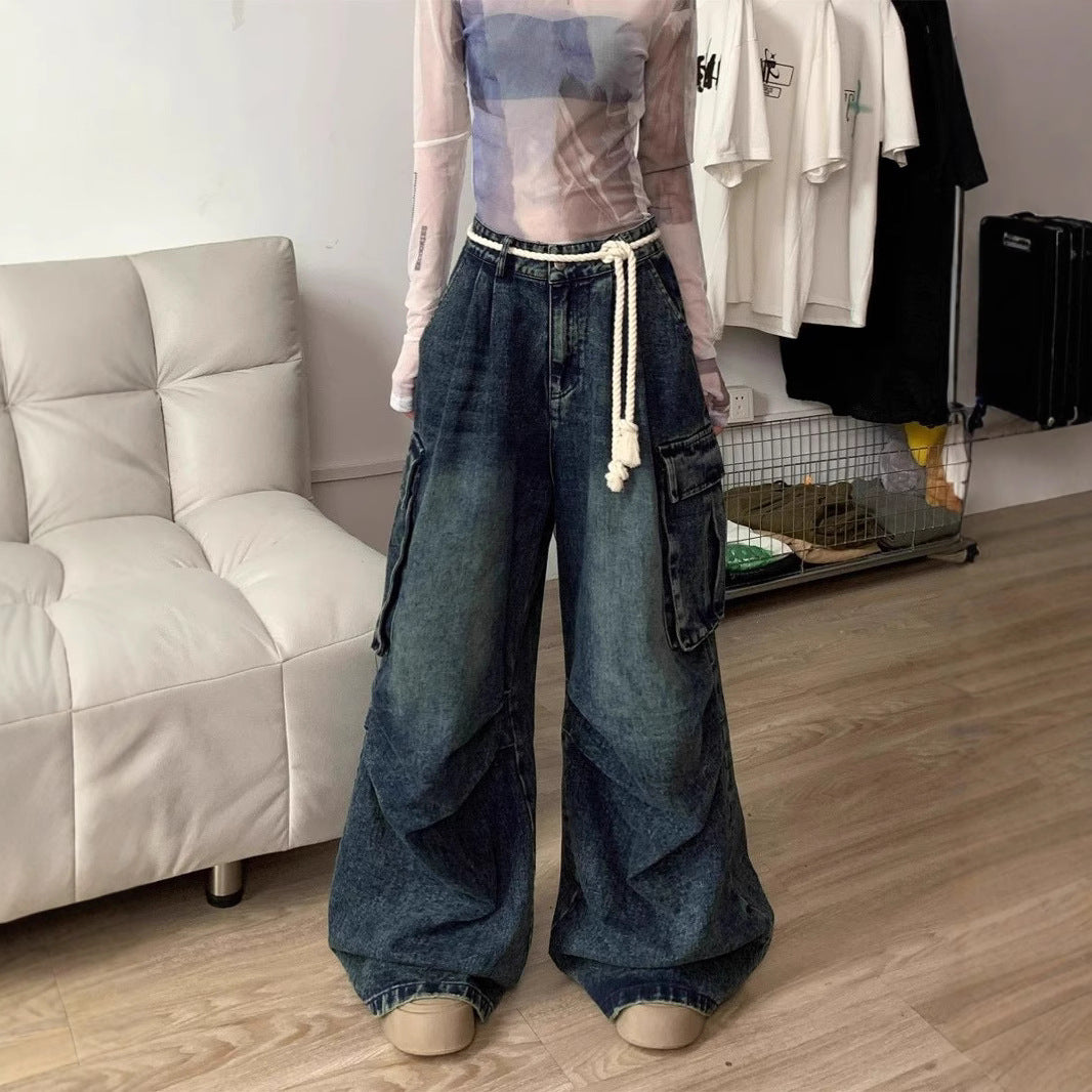 Vintage Utility Pants - Baggy Denim with Pockets(S-XXL)|Free Shipping|Crypto Payments