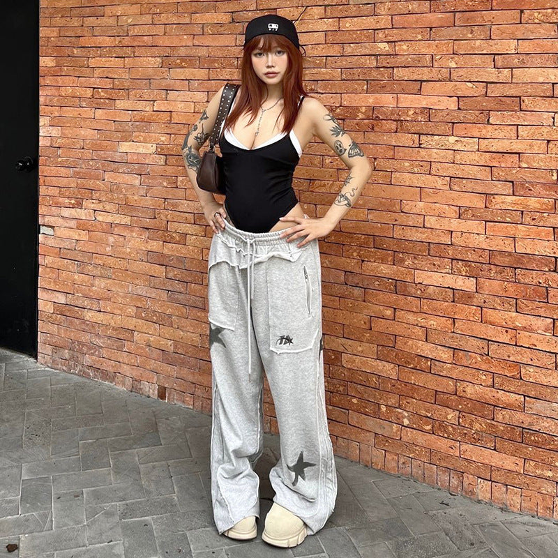 Y2K Streetwear Sweatpants with Drawstring| Free Shipping|Crypto Payments