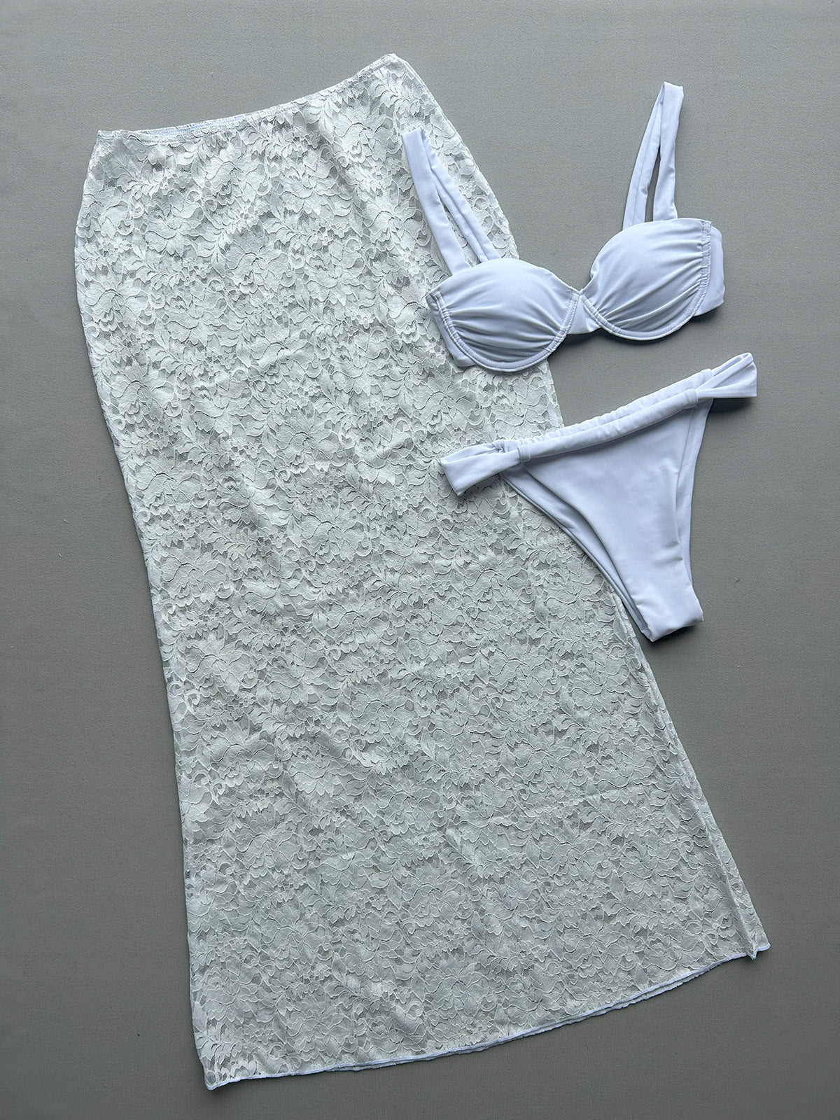 Sexy Lace Bikini Set - Women's 3-Piece Swimsuit, Free Global Shipping & Crypto Pay.