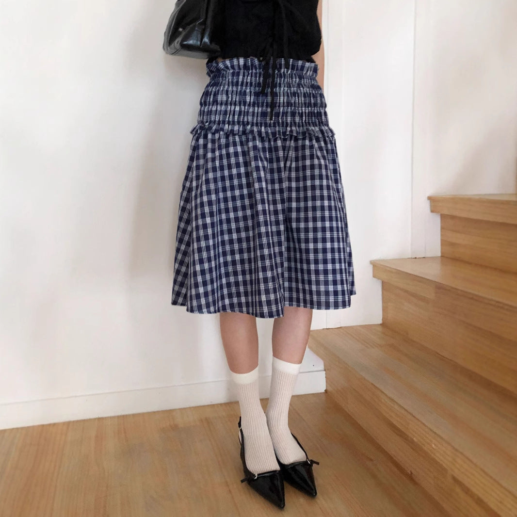 Two-Way Smocked Skirt - Color-Block Tiered Midi Skirt | Free Shipping| Crypto Payments