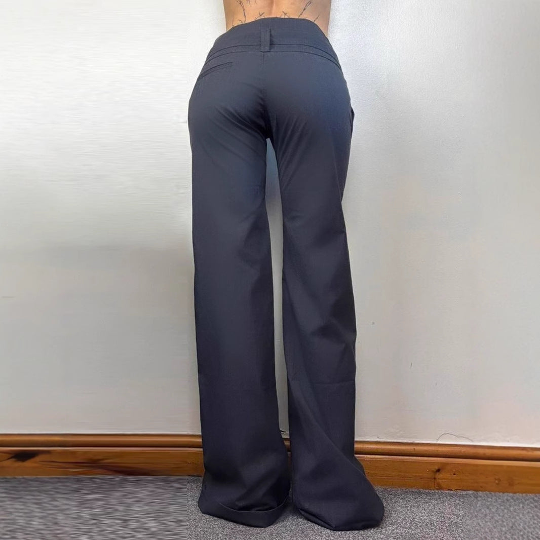 Y2K Dress Pants - Low-Waist Tailored Trousers | Crypto Payments