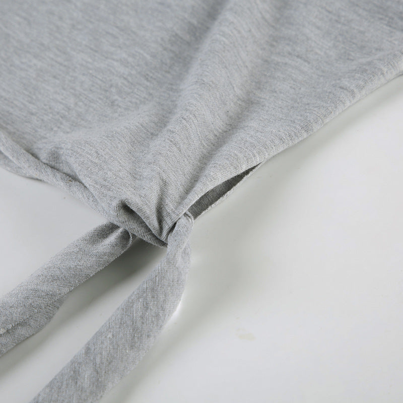 Asymmetric Knot Top - Streetwear Crop | Free Shipping| Crypto Payments