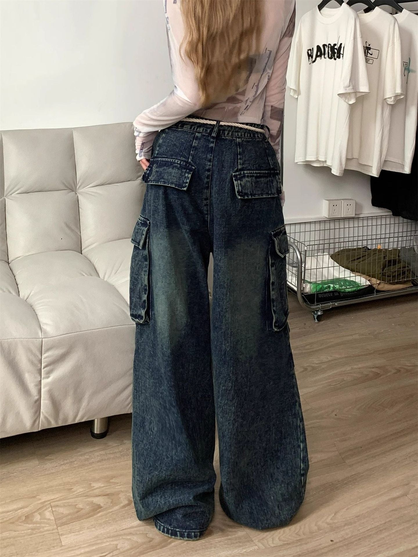 Vintage Utility Pants - Baggy Denim with Pockets(S-XXL)|Free Shipping|Crypto Payments