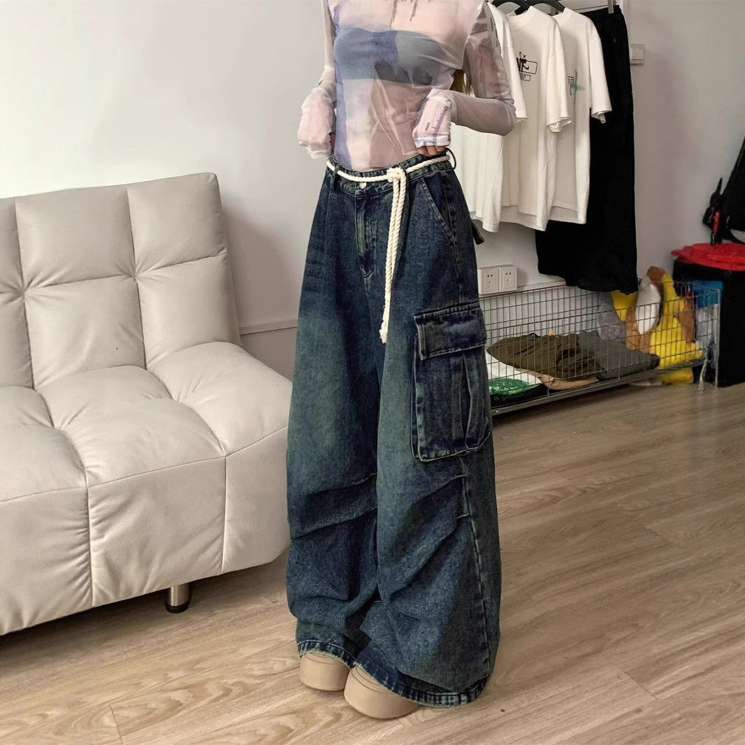 Vintage Utility Pants - Baggy Denim with Pockets(S-XXL)|Free Shipping|Crypto Payments