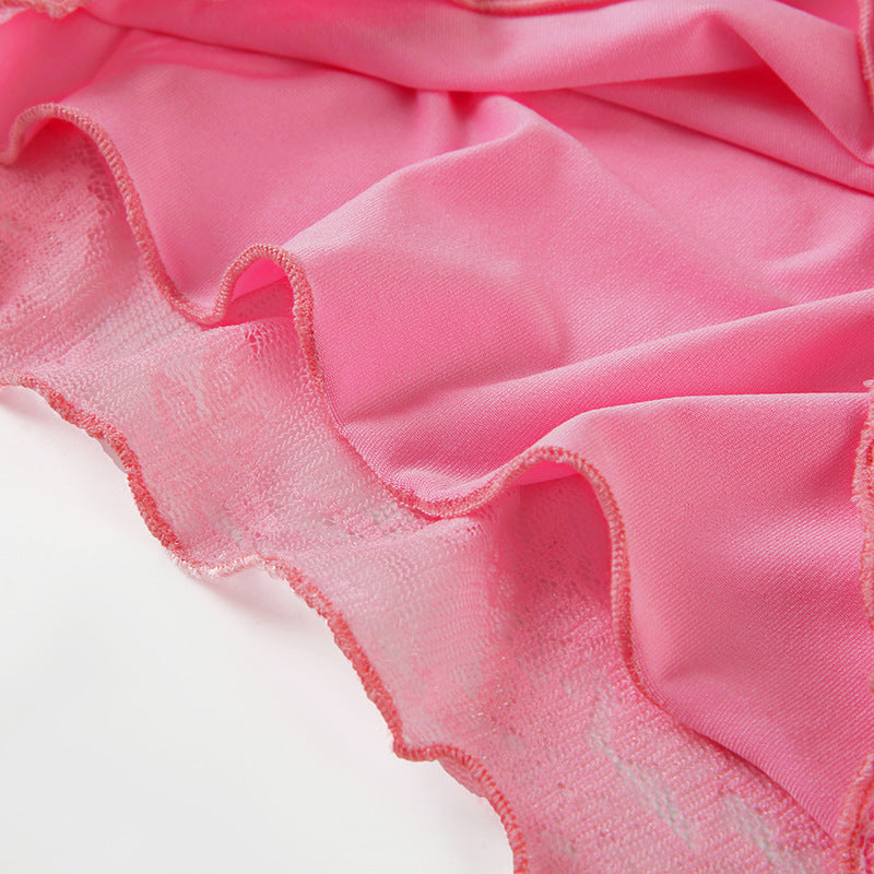 Top Bralette de Renda Y2K - Top Cropped Sexy com Acabamento em Contraste | Grátis para todo o Mundo