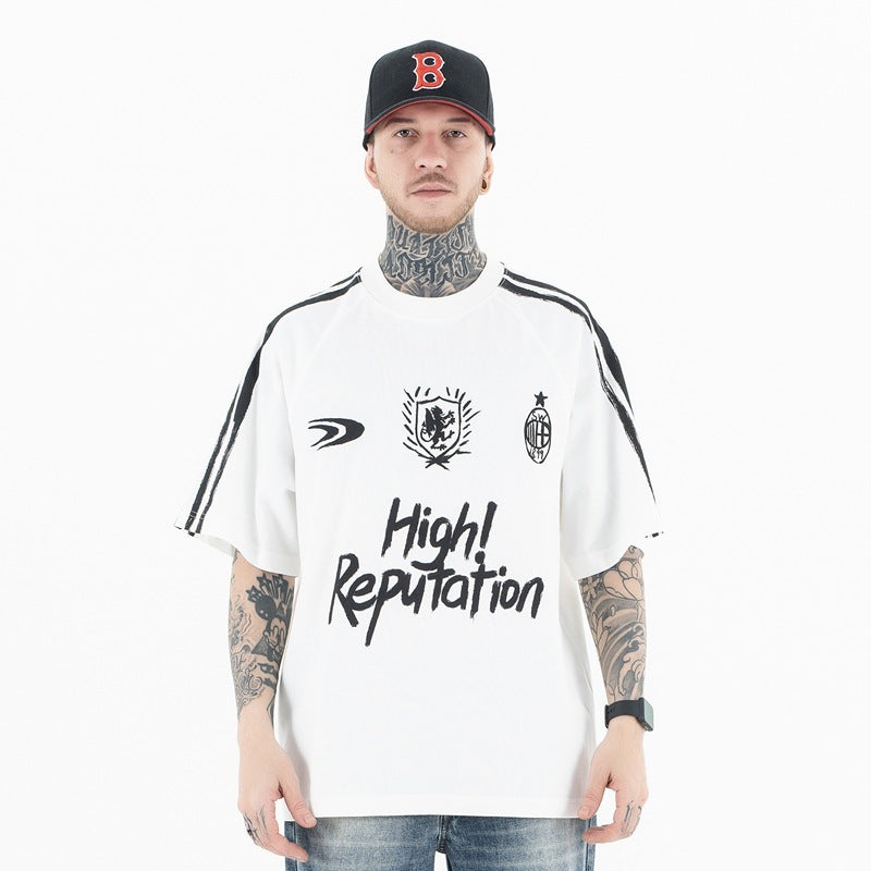 Trendy Men's Street Graffiti T-Shirt - 100% Cotton, Loose Fit | Worldwide Free Shipping | Crypto Payments Accepted