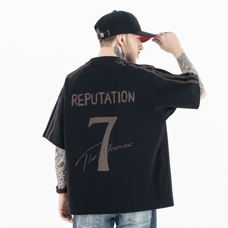Trendy Men's Street Graffiti T-Shirt - 100% Cotton, Loose Fit | Worldwide Free Shipping | Crypto Payments Accepted