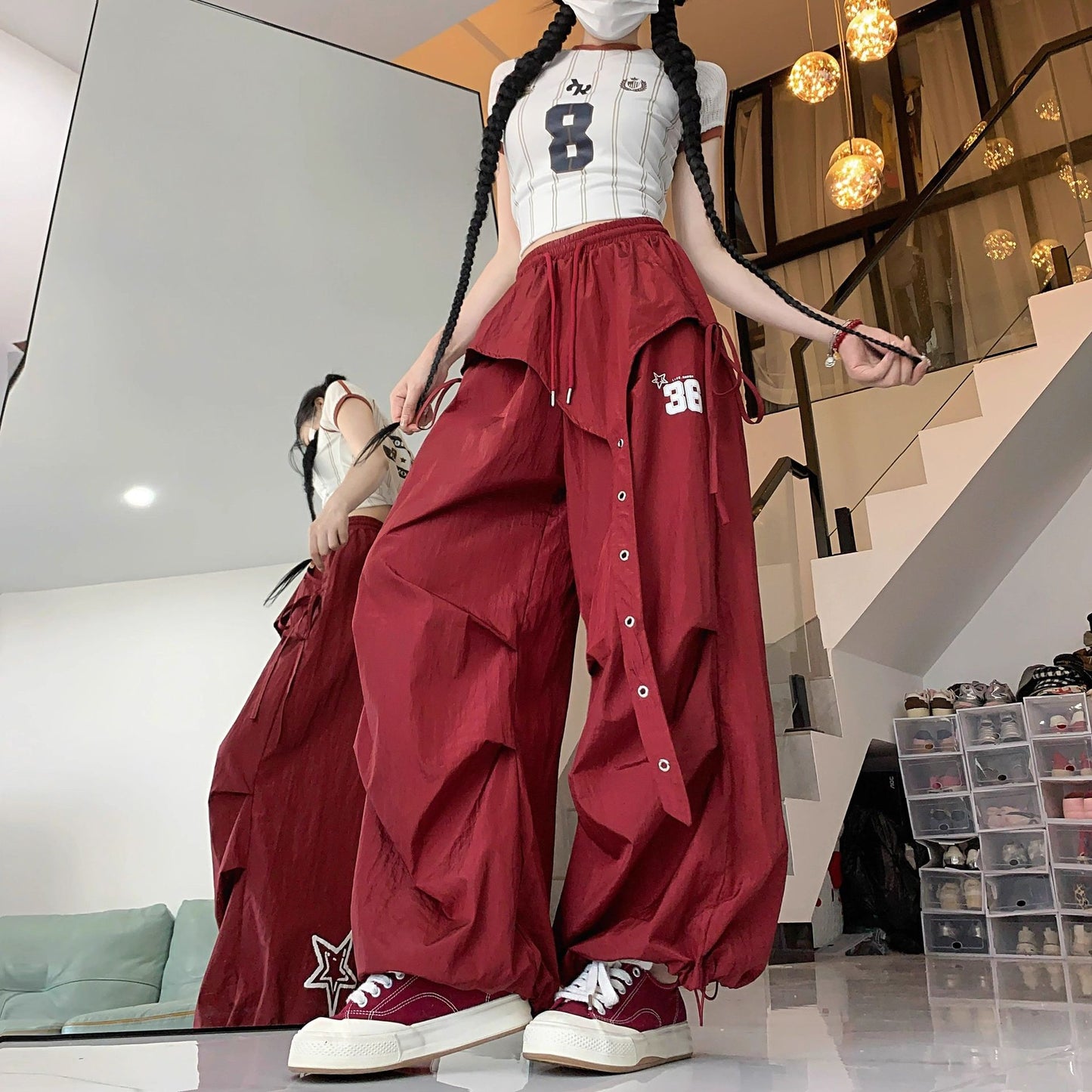 Quick-Dry Wide Leg Pants - Urban Fashion Layered Design|Free Shipping|Crypto Payments