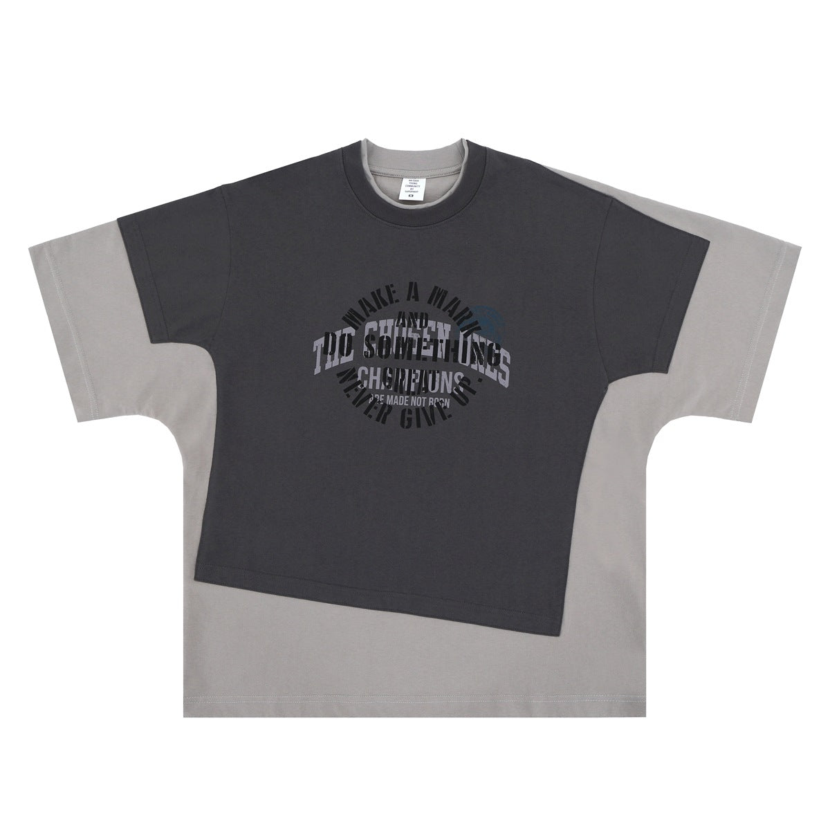 90s Style Grunge T-Shirt - Artistic Collage Print Oversized Cotton Top
