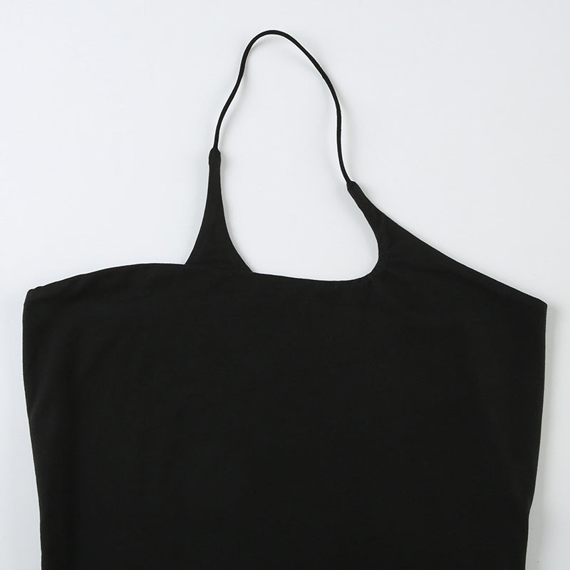 Trendy One-Shoulder Crop Top - Bodycon Asymmetric Strap Tee | Free Shipping|Crypto Payments