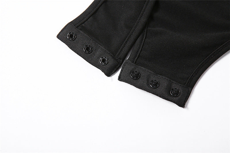 Black Cutout Back T-Shirt - Bodycon Short Sleeveless Top| Free Shipping|Crypto Payments