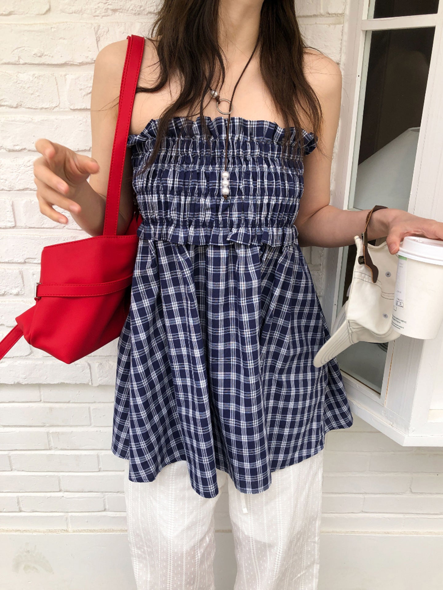 Two-Way Smocked Skirt - Color-Block Tiered Midi Skirt | Free Shipping| Crypto Payments