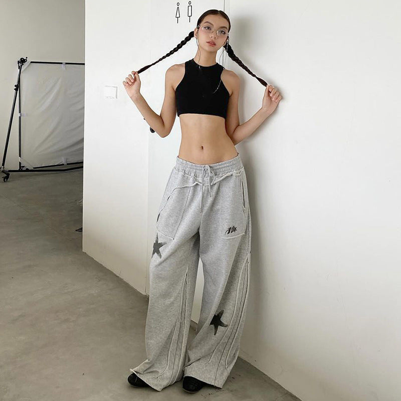 Y2K Streetwear Sweatpants with Drawstring| Free Shipping|Crypto Payments