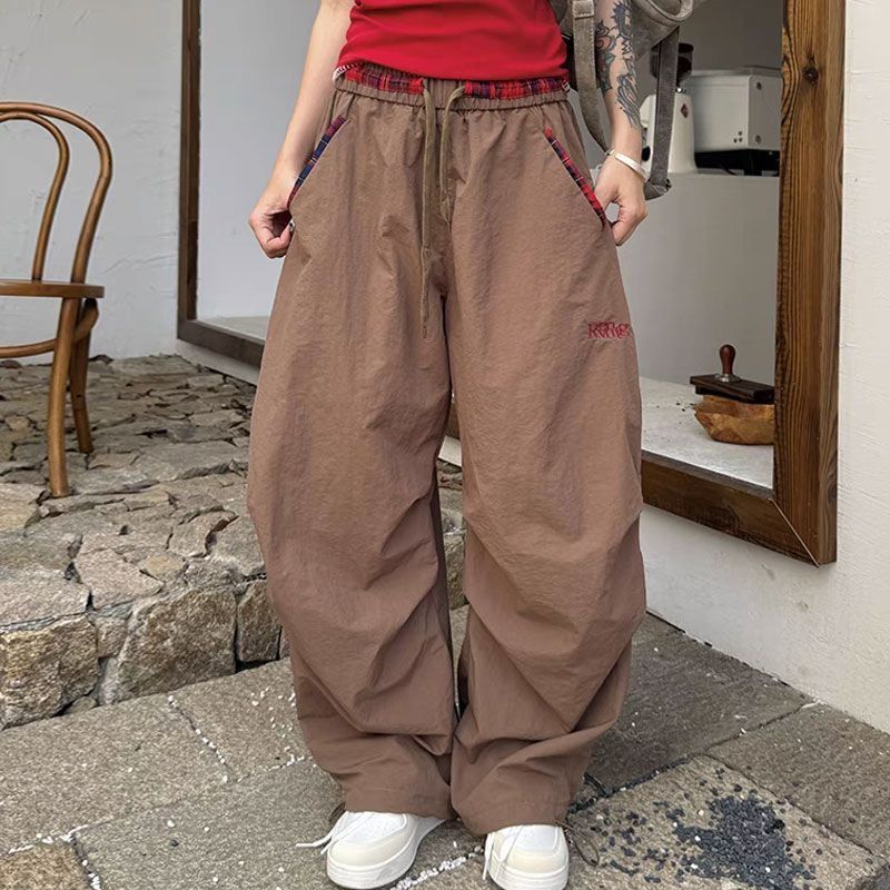 Retro Plaid Pants - Lightweight Casual Streetwear Bottoms|Free Shipping|Crypto Payments