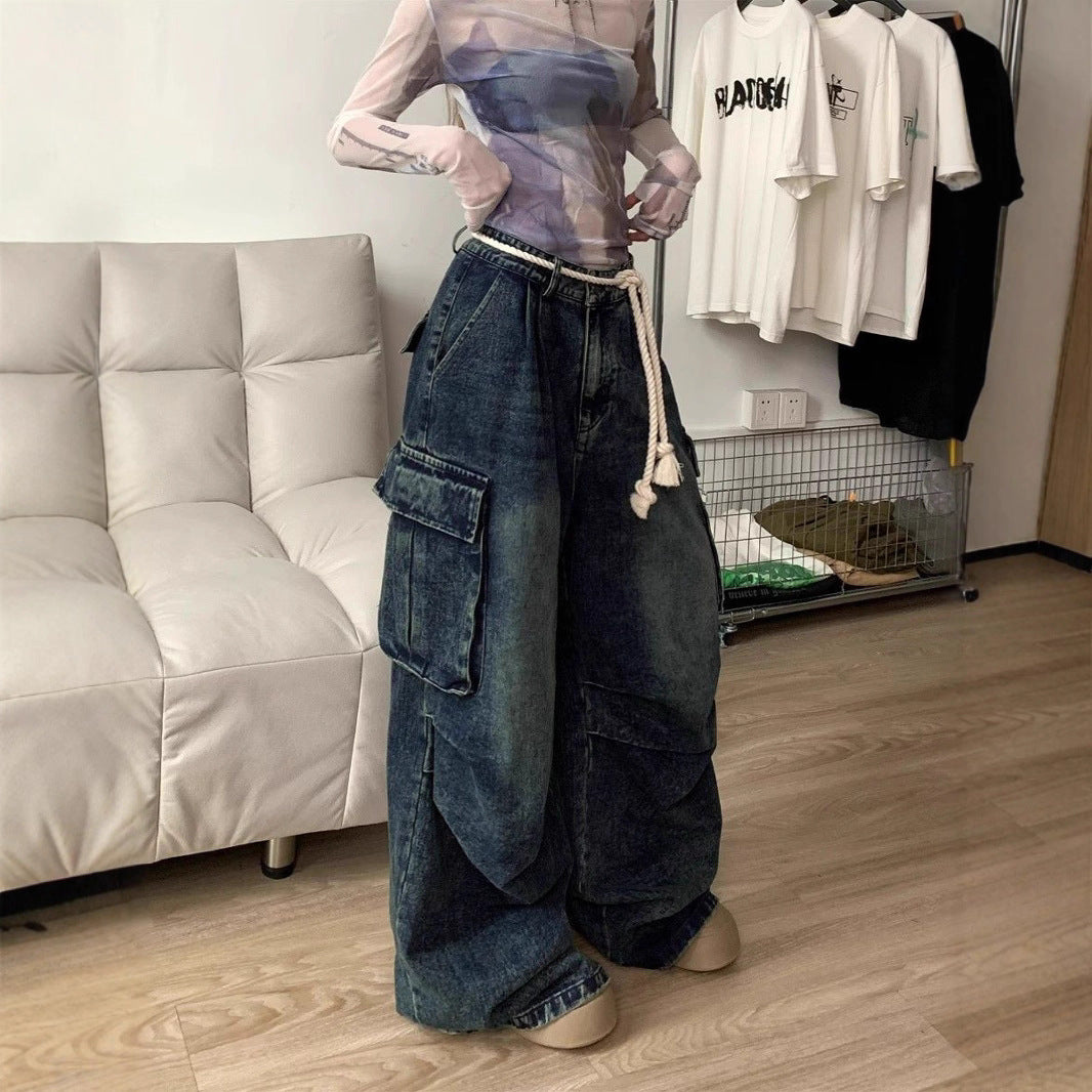 Vintage Utility Pants - Baggy Denim with Pockets(S-XXL)|Free Shipping|Crypto Payments