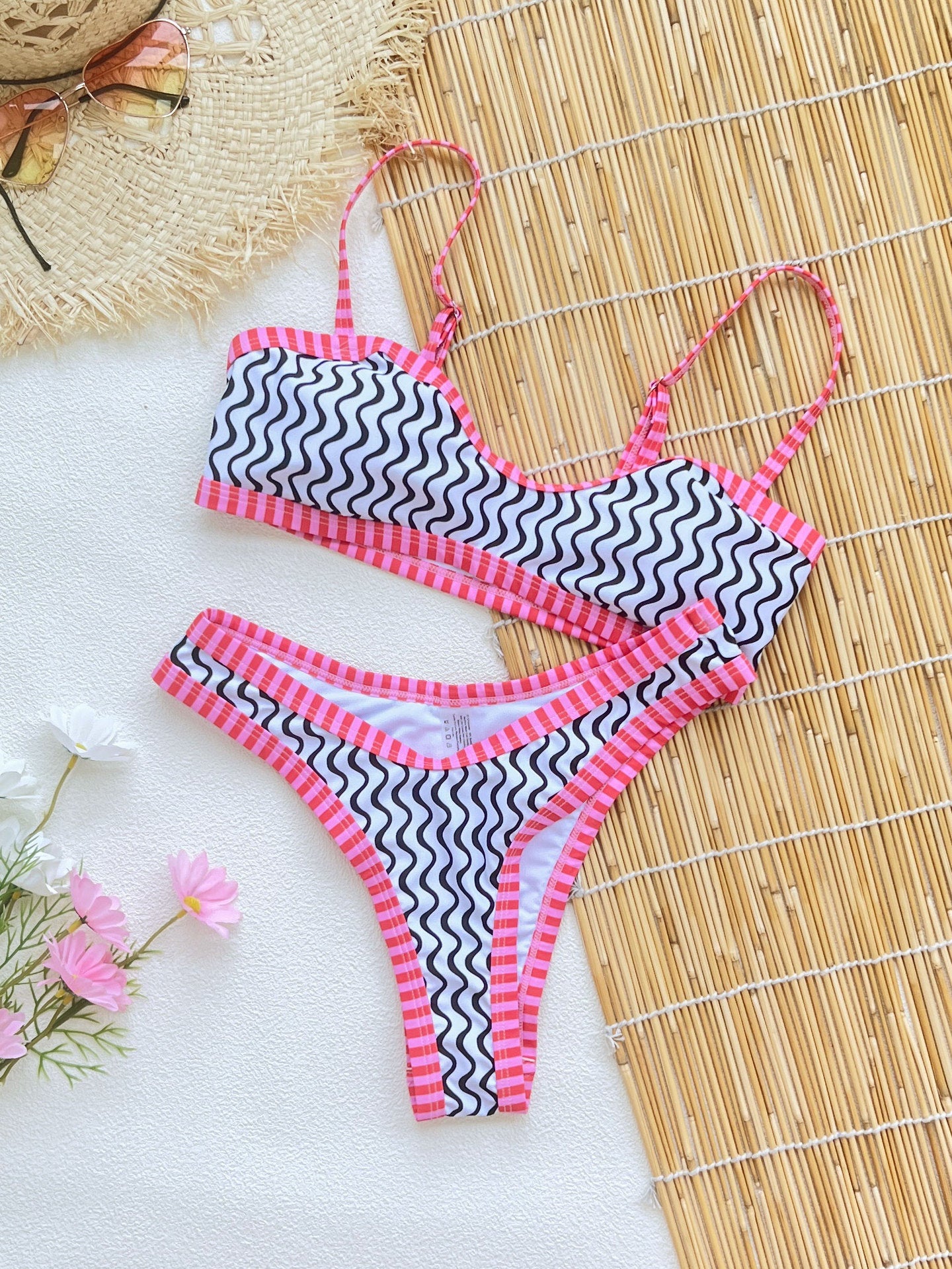 Striped High-Leg Bikini - Wire-Free w/Pads | Free Shipping