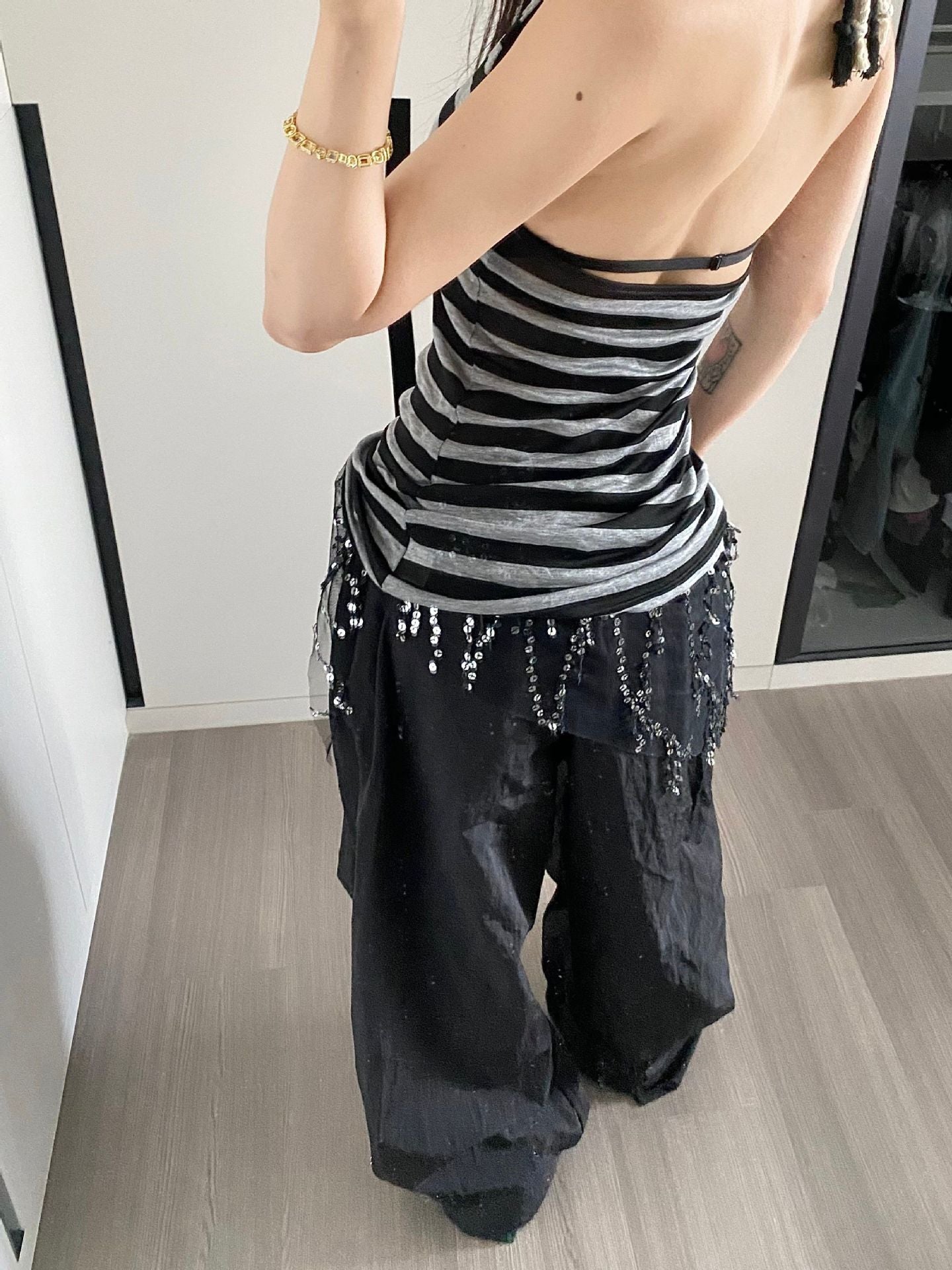 Jazz Dance Bottoms - Sparkle Lace Panel Practice Pants( S-XXL) | Free Shipping|Crypto Payments
