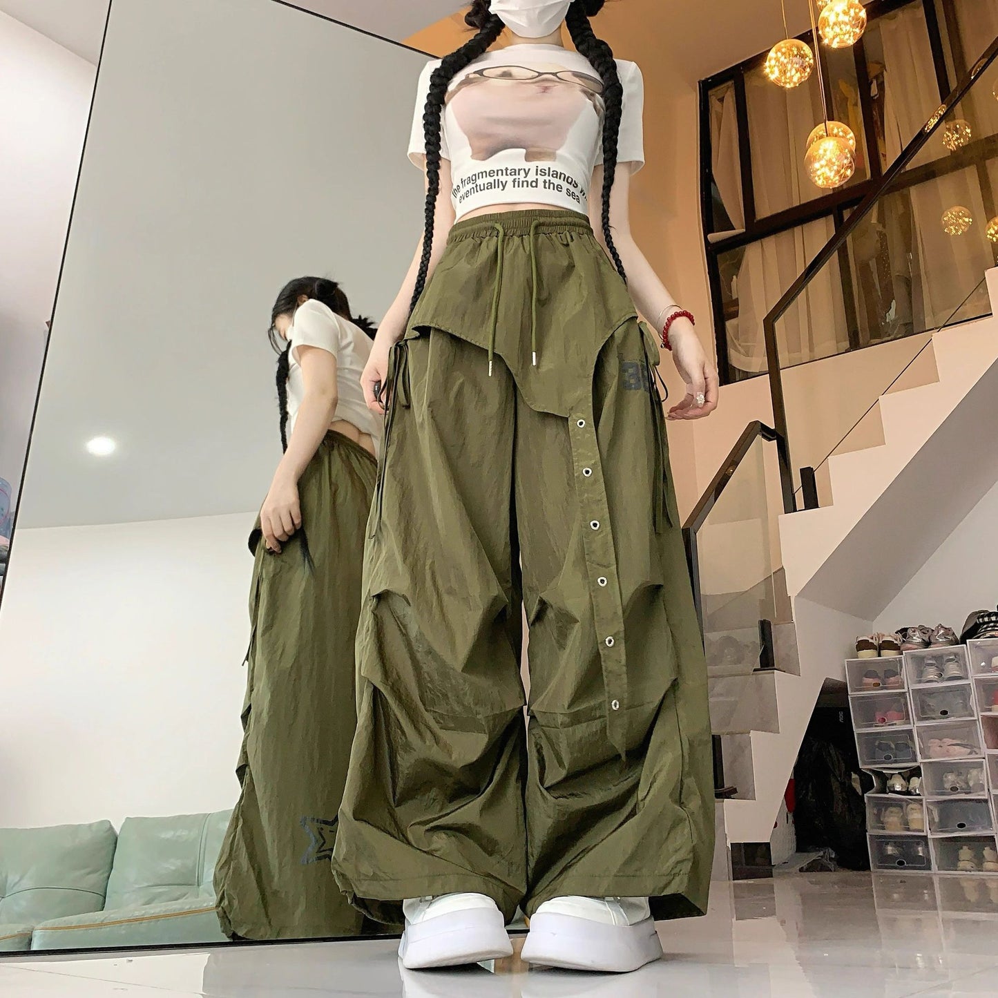 Quick-Dry Wide Leg Pants - Urban Fashion Layered Design|Free Shipping|Crypto Payments
