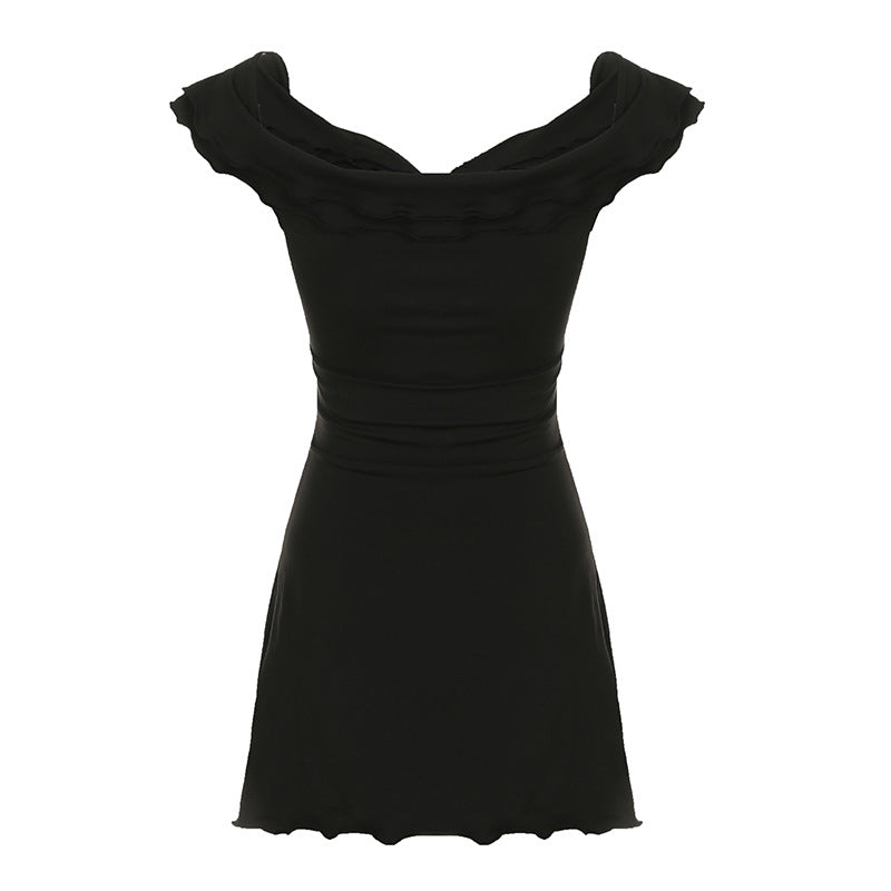 Vestido Feminino com Decote em V - Vestido Midi Romântico com Babados | Frete Grátis | Pagamentos em Criptomoedas