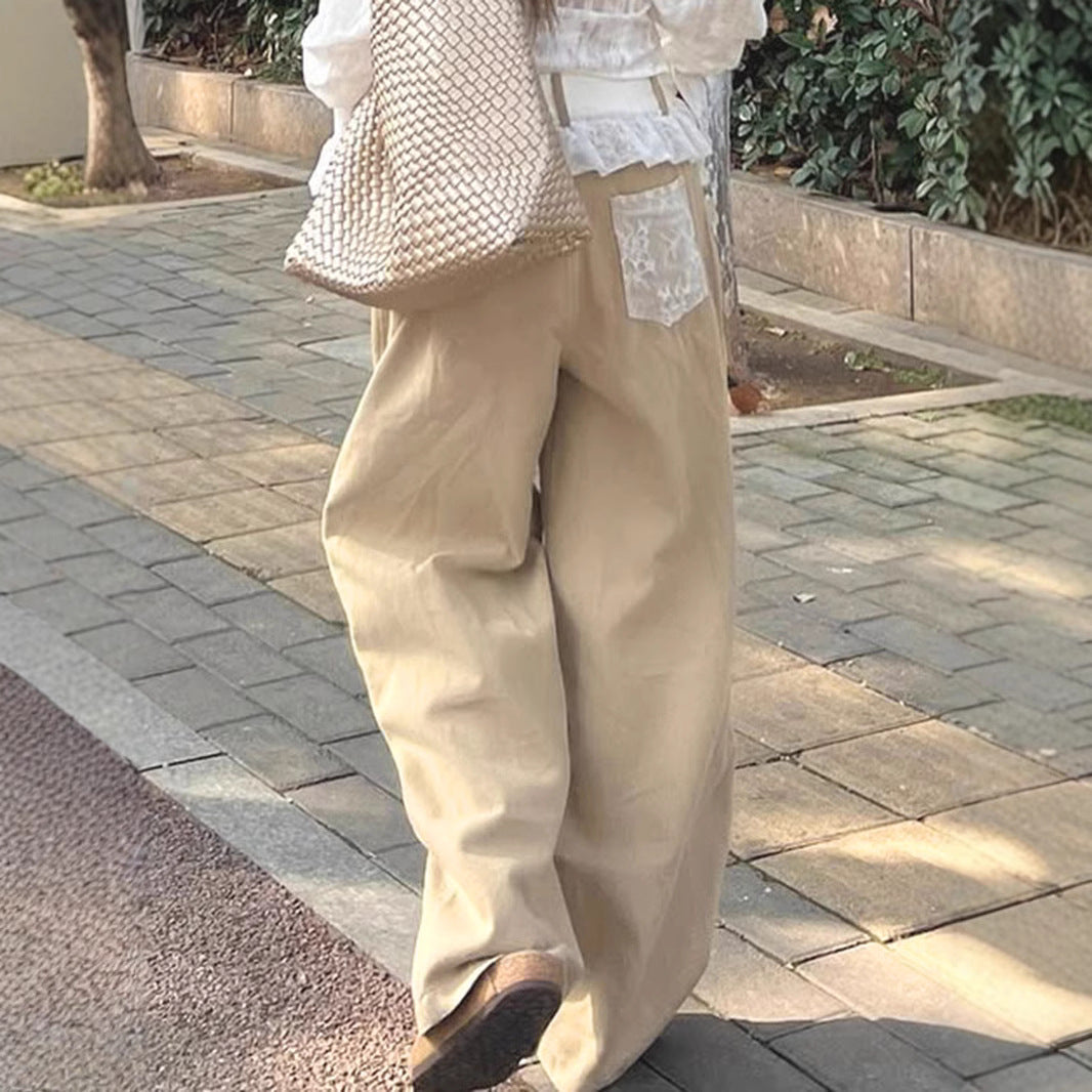 Lace Trim Culottes - Retro Wide-Leg Scimitar Pants | Free Shipping|Crypto Payments