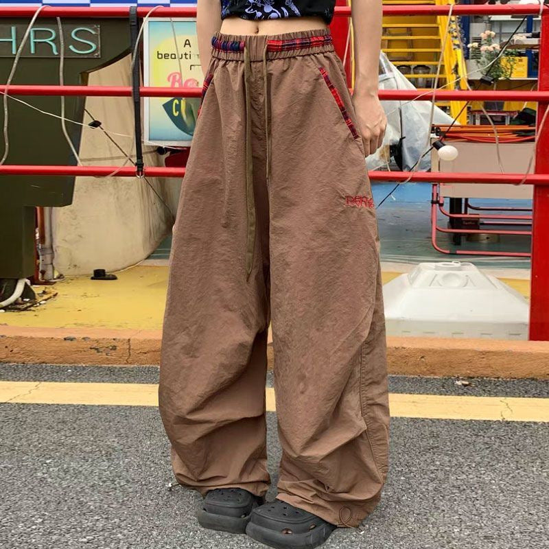 Retro Plaid Pants - Lightweight Casual Streetwear Bottoms|Free Shipping|Crypto Payments