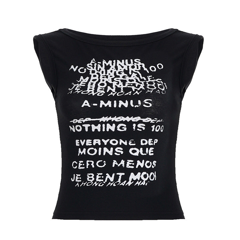 Street Style Off-Shoulder Top - Graphic Print Sheer Crop Tee | Free Shipping
