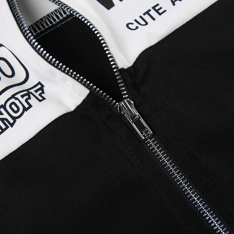 Women's Cropped Biker Jacket - Edgy Motorcycle Style Zip-Up Top| Free Shipping|Crypto Payments