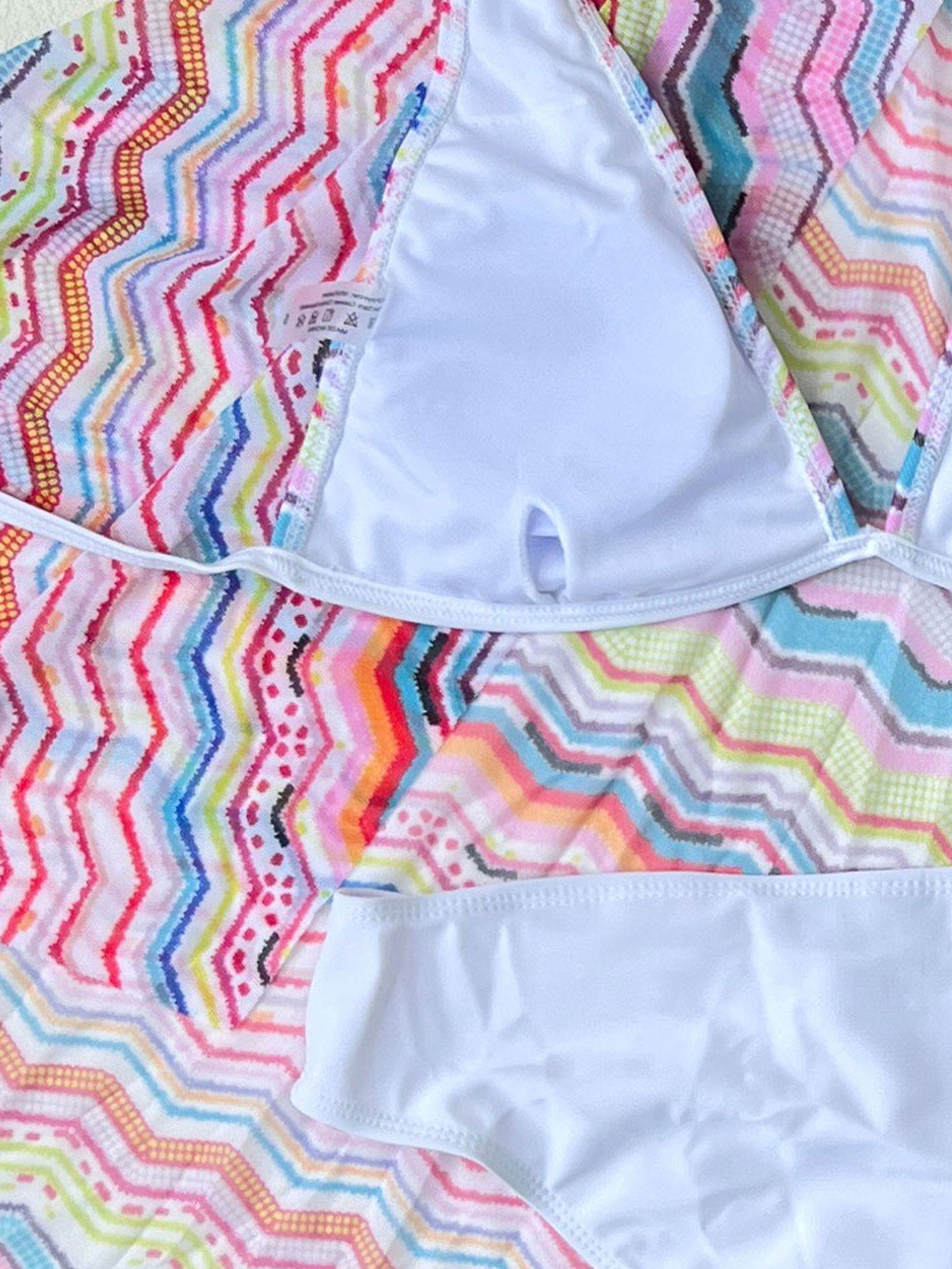 Sexy Striped Bikini Set - High Waist Two-Piece with Skirt Cover-Up | Free Shipping | Accepts Crypto