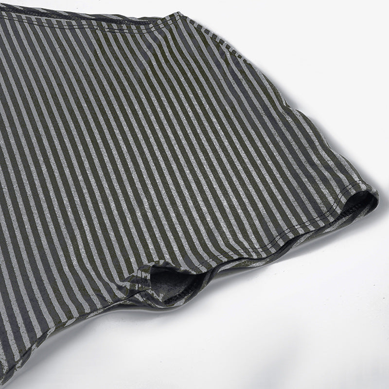Y2K Striped Top - Sexy Off-Shoulder Asymmetric Design |Free Shipping|Crypto Payments