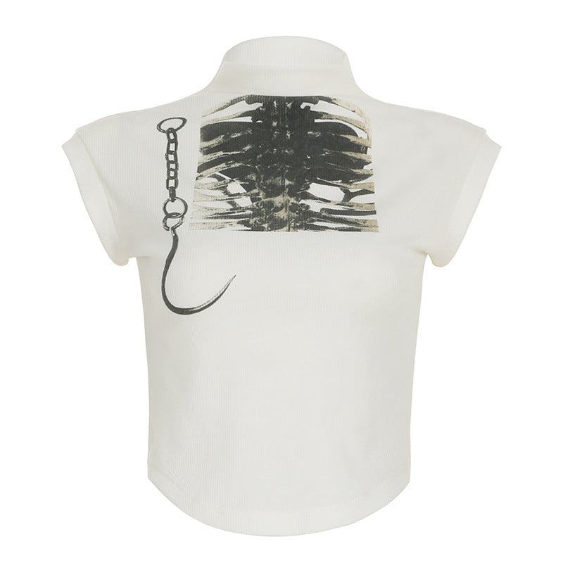 Women's Street Style Graphic Print Crop Top| Free Shipping|Crypto Payments