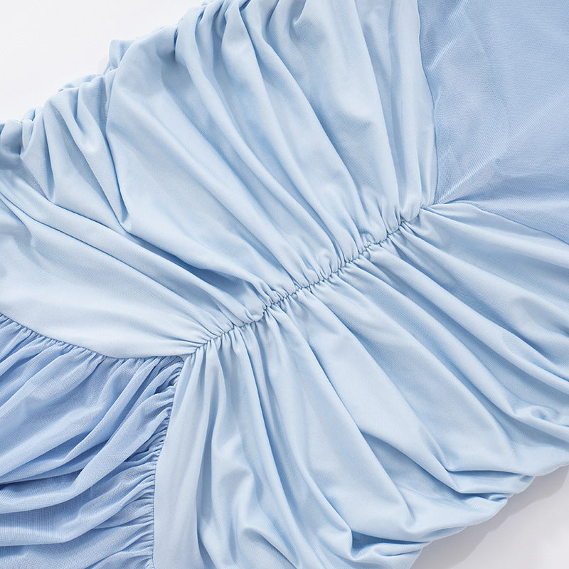 Y2K Mermaid Gown - Sheer Mesh Formal Dress with Sexy Back Cutout