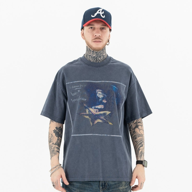 Smashing Pumpkins Vintage T-Shirt Men's 90s Rock Band Tee Oversized Cotton Graphic Streetwear