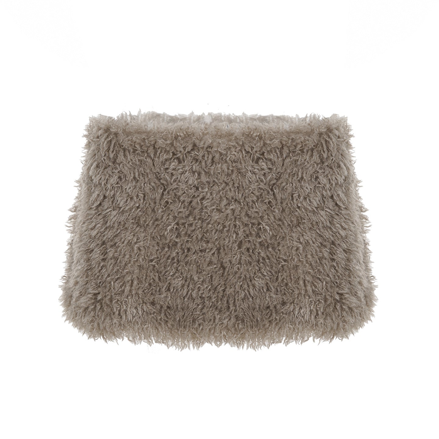 Faux Fur-Trim Mini Skirt - Plush Low-Rise A-Line Skirt Crypto Payments