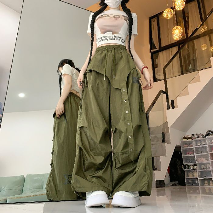 Quick-Dry Wide Leg Pants - Urban Fashion Layered Design|Free Shipping|Crypto Payments