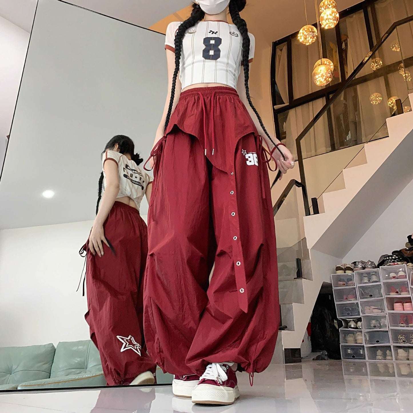 Quick-Dry Wide Leg Pants - Urban Fashion Layered Design|Free Shipping|Crypto Payments