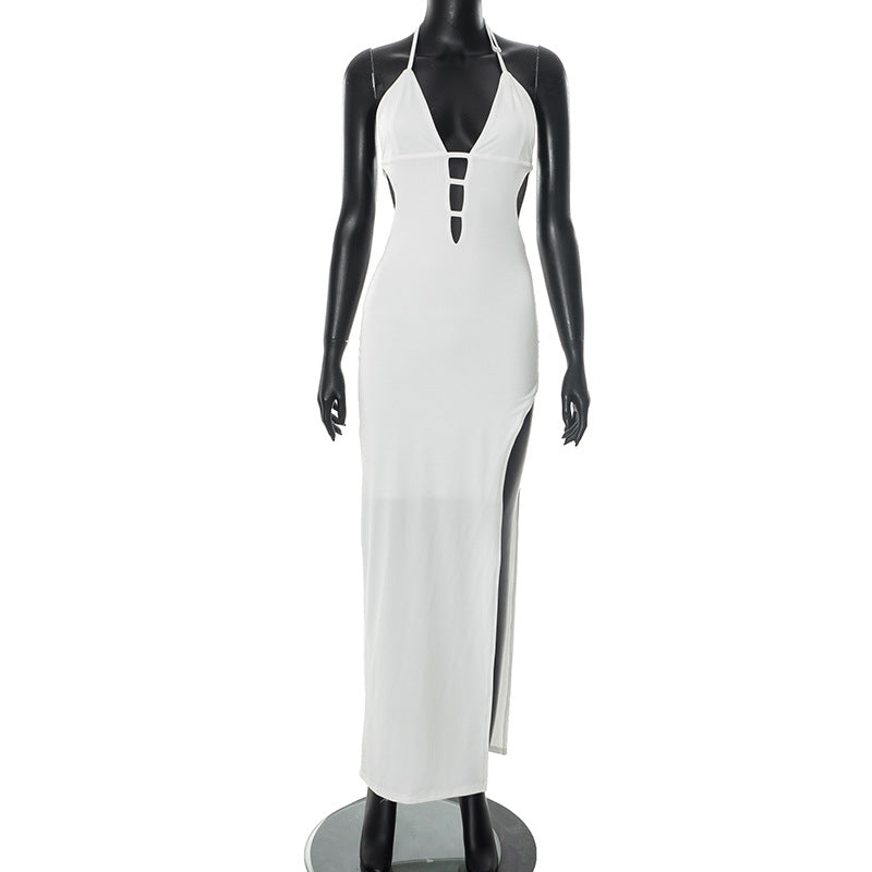 Sexy Halter Bodycon Dress - Backless & High Slit | Free Global Shipping